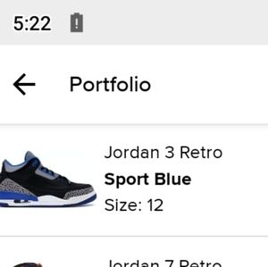 Air Jordan retro sport blue wolf grey